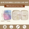 thumbnail image 5 of FOR U DESIGNS Blue Pink Marble Print Bible Case Quilted Bible Carrying Case Washable Bible Carrier Tote Bag with Zipper Pocket Book Cover Christian Bible Accessories, 5 of 7