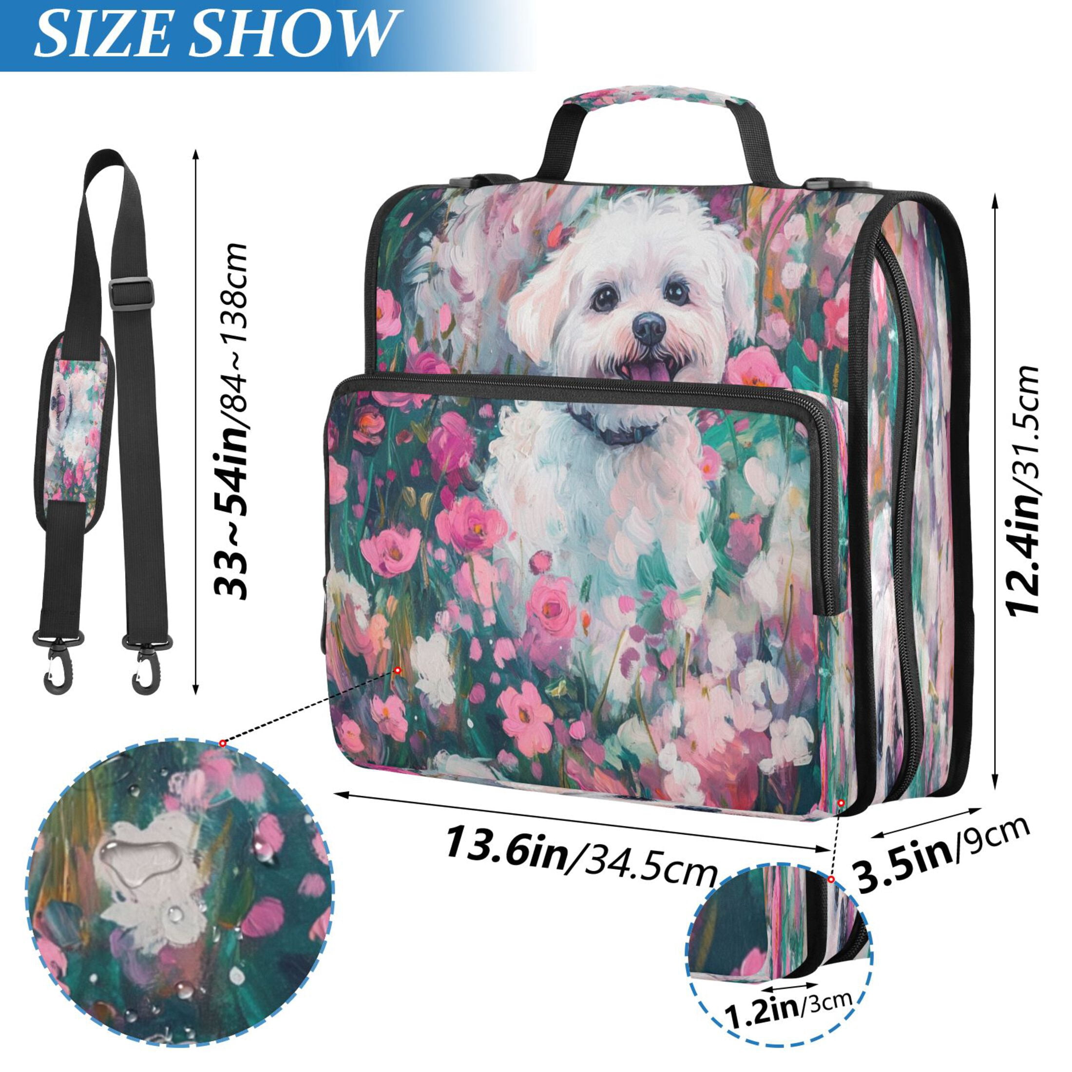 YAZAOO Zipper Binder trapper keeper Documents Organized Design Fluffies Joy Printed