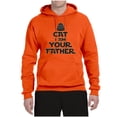 thumbnail image 3 of Cat I Am Your Father Cat Lover Unisex Graphic Hoodie Sweatshirt, Orange, 3X-Large, 3 of 5