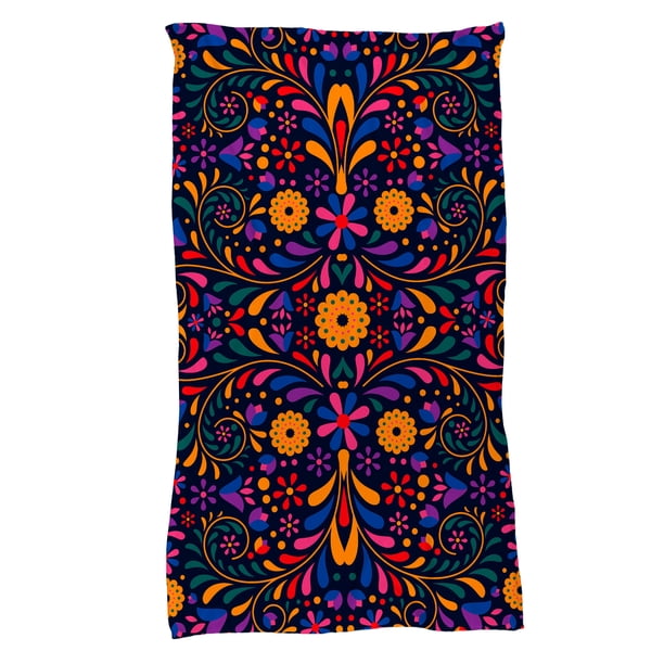 Cobija Manta Frazada Juana Gallo Diseño de Patrón Morado Fiestas Patrias Ultra Suave y ligera