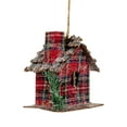 thumbnail image 5 of Northlight Plaid and Pine Needle Rustic Cabin Christmas Ornament - 4.25" - Red and Brown, 5 of 5