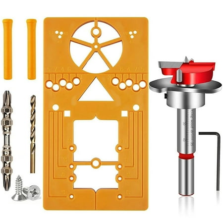 

Eummy Hinge Drilling Puncher Adjustable Hinge Drill Guide High Accuracy Portable Hinge Drill Locator Carpentry Punching Tool for Cabinet Door Concealed Hinges Mounting