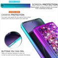 thumbnail image 3 of for Moto G Stylus 5G 2023 Case,with HD Screen Protector,Gradient Quicksand Glitter Liquid Floating Waterfall Durable Girls Cute Phone Case for Motorola G Stylus 5G 2023 (Teal/Purple), 3 of 13