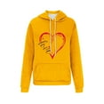 thumbnail image 3 of DondPO Hauts de la Saint-Valentin pour Femmes 2024 Chandail en Molleton de la Saint-Valentin Mignon en Forme de Cœur Imprimé Pull Col Rond Manches Longues Pull de la Saint-Valentin Chandails en Molleton de la Saint-Valentin pour Femmes Jaune TG Liquidation!, 3 of 3