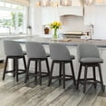 thumbnail image 5 of Dycanpo Swivel Bar Stools Set of 4, 26" Counter Stools with Back & Footrest for Kitchen, Gray, 5 of 9