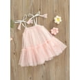 thumbnail image 3 of Chollius Toddler Infant Baby Girls Sleeveless Dress Dot Print Adjustable Shoulder Straps Tulle Dress Summer Clothing, 3 of 7