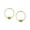 Light Green, variant on 1928 Jewelry 14K Gold Dipped Rectangle Crystal Hoop Stainless Steel Post Earrings (Pink)