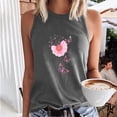 thumbnail image 2 of VKOYWKM Womens Breast Cancer Tank Tops Pink Ribbon Print Breast Cancer Awareness Tank Top Sleeveless Crew Neck Fight Cancer Shirts Inspirational Tank Tops, 2 of 5