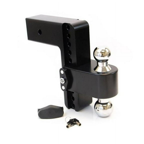 Weigh Safe 180 Hitch with Chrome Combo Ball and Hitch Pin - 8 Drop with 3" Shank (Black Cerakote) - CTB83KACBLA"