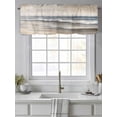 thumbnail image 4 of Ocean Curtain Valances for Windows, Grey Sky Abstract Beach Minimalism Art Kitchen Valance Window Treatment, Light Filtering Block Curtains for Bathroom/Bedroom/Living Room 54'' x 18'', 4 of 9