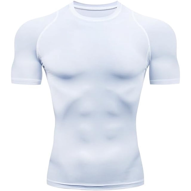 Men's Compression Shirt Short Sleeve Sports T-Shirt Training Shirt Elastic Quick-Drying Running Shirt