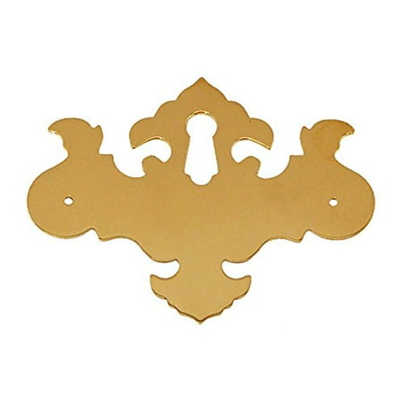 Restoration Hardware Silk - Brass Keyhole Cover - Chippendale Style - Antique Furniture Restoration Hardware - P-60BE