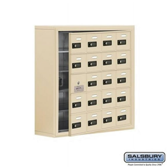 SalsburyIndustries  Cell Phone Storage Locker With Front Access Panel - Sandstone