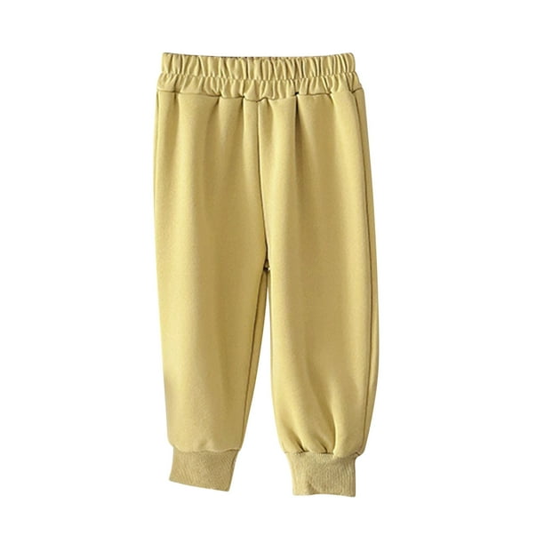 Odeerbi 1-10 Años Niños Niñas Algodón Pantalones Workout Athletic Deportes Jogger Pantalones Color Sólido Cintura Elástica Lindo Joggers
