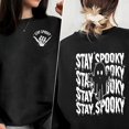 thumbnail image 2 of Stay Spooky Skeleton Hand Halloween sudadera para mujer, Harajuku Pullover, Sudadera con capucha divertida, Sudadera de cuello redondo, abrigos de manga larga, 2 of 4