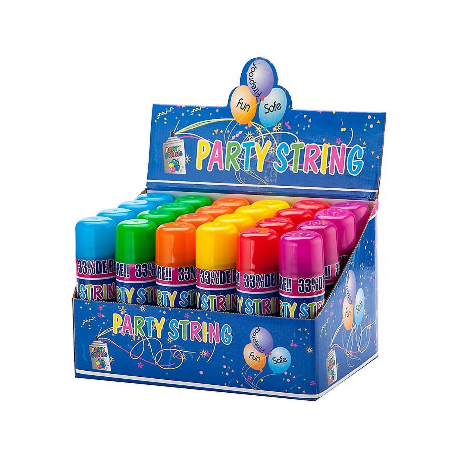 Dash Pack of 24 Party Streamer Spray Silly String Kid's Party Favors Supplies