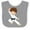 Heather and White, variant on Inktastic Karate Boy, Cute Boy, Black Belt, Brown Hair Boys Baby Bib