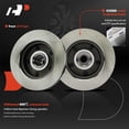 thumbnail image 5 of A-Premium 11.72 in (297.7 mm) Front Vented Disc Brake Rotors + Ceramic Pads Kit Compatible with Select Subaru Models - Ford E-150/E-150 Club Wagon, E-150 Econoline/E-150 Econoline Club Wagon, 6-PC Set, 5 of 9