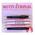 thumbnail image 1 of Motivational Badass Pen Set, 5Pieces Funny Daily Ballpoint Pens Office Gifts, 1 of 5