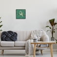 thumbnail image 2 of Stupell Industries Green Bird Perched Abstract Botanical Sprigs Detail Graphic Art Black Framed Art Print Wall Art, Design by Verbrugge Watercolor, 2 of 5