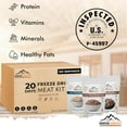 thumbnail image 2 of MOUNTAIN ESSENTIALS 120 Servings Freeze Dried Premium Variety Meat Kit | High Protein Intake Contains 2988 Protein Packed Emergency Long Shelf Stable Easy Prep Food For Survival, Camping & Backpacking, 2 of 6