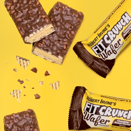 FITCRUNCH WAFER PROTEIN BAR, CHOCOLATE PEANUT BUTTER, 16G, 1.59 OZ, 4 COUNT
