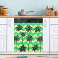 thumbnail image 5 of IAUYY Magnetic decorative sticker - 23x26 Inch PVC Refrigerator Decorative Cover, Removable DIY Art for Kitchen Appliances Summer Herringbone Pattern, 5 of 6