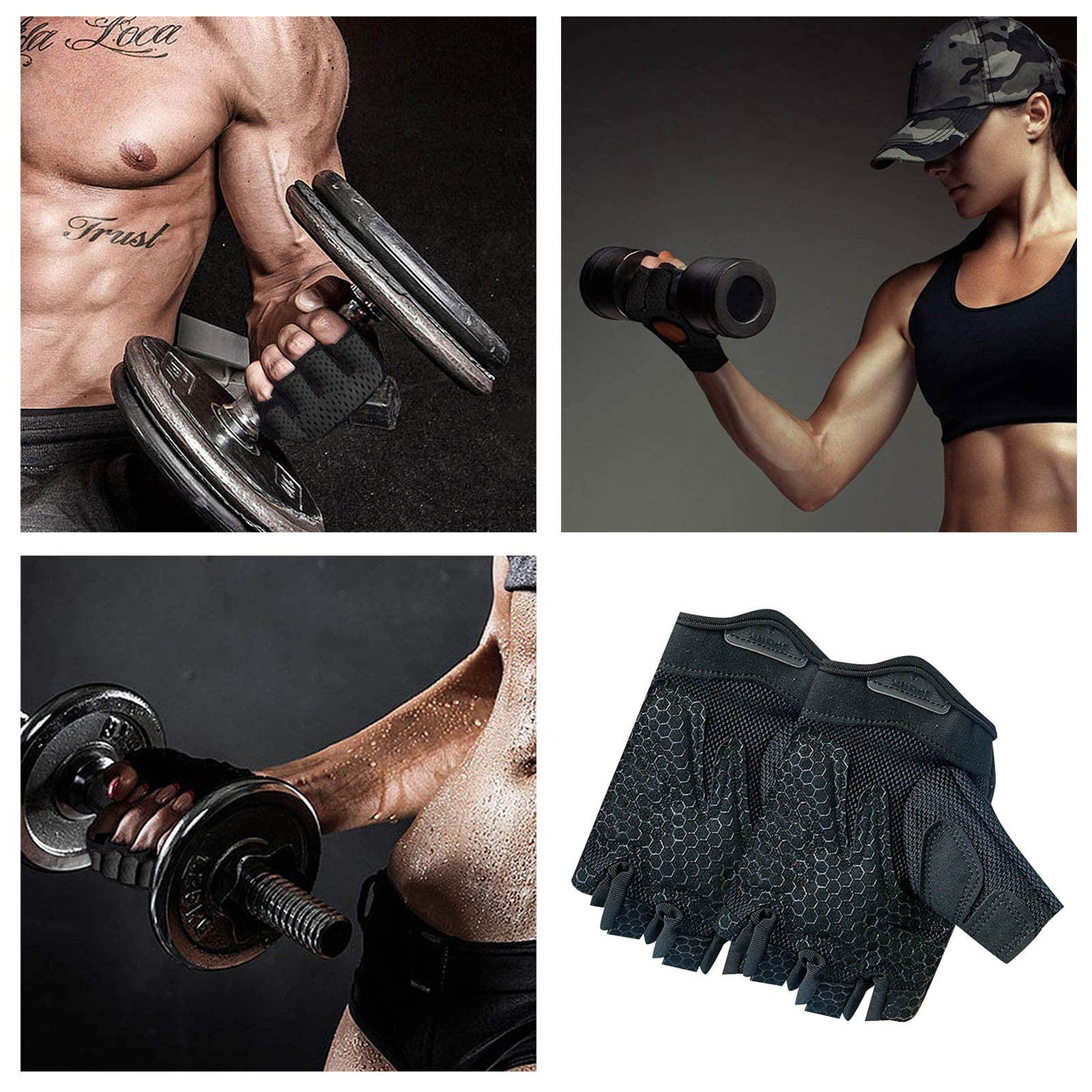 Gants Sans Doigts Hiver Tricotés – Demi-Doigts Antidérapants, Chaleur & Confort, Gym, Vélo, Bureau, Conduite