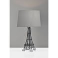 thumbnail image 5 of 25" Black Acrylic Paris Desk Table Lamp With White Drum Shade, 5 of 6
