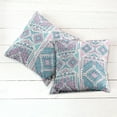thumbnail image 6 of Ambesonne Tribal Throw Pillow Cover 2 Pack, Pink Teal Aztec, 24", Pale Pink and Teal, 6 of 7