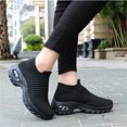 thumbnail image 5 of GHFKKB Women's Walking Shoes Sock Sneakers Slip On Air Cushion Easy Shoes Platform Loafers, 5 of 5