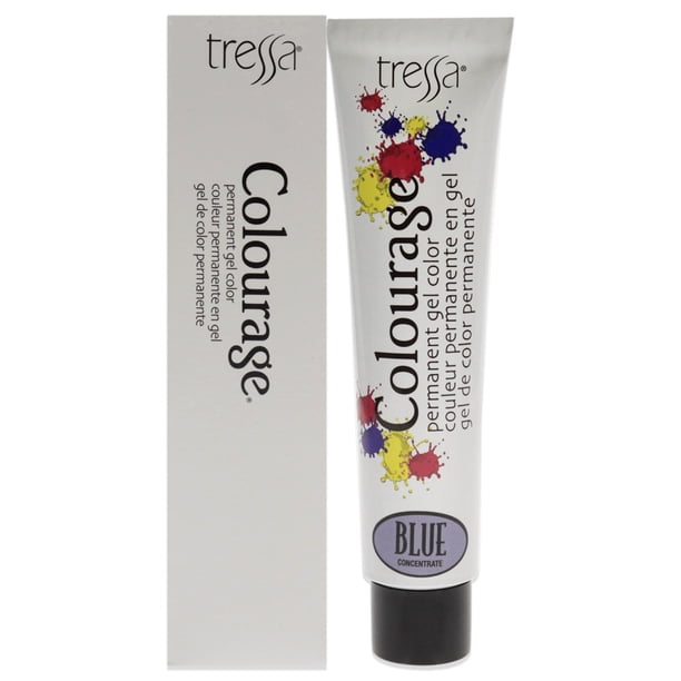 Tinte permanente en gel Colourage, concentrado azul de Tressa para unisex, 2 oz de tinte para el cabello Tressa Color de pelo 2 oz