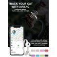thumbnail image 3 of Collar para gatos SSuperp Airtag reflectante integrado con soporte Airtag GPS blanco, 3 of 5