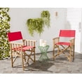 thumbnail image 3 of Safavieh Laguna Outdoor Patio Director Chair, Set of 2 - Natural/Red, 3 of 8
