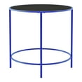 thumbnail image 3 of Furniture of America Harre Glass Top Side Table, Blue, 3 of 5