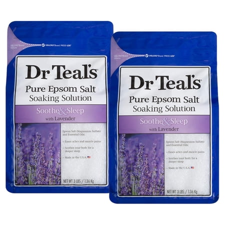 Dr Teals Lavender Epsom Salt - Soothe and Sleep - 2 bags (6lbs total)