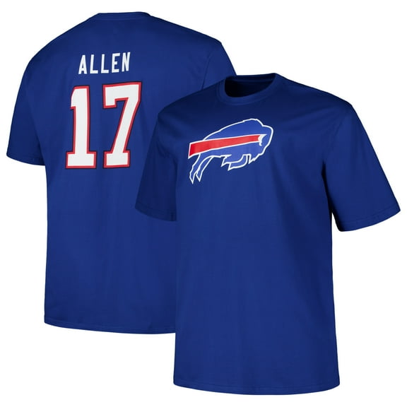 Men's Fanatics Josh Allen Royal Buffalo Bills Big & Tall Player Name & Number T-Shirt