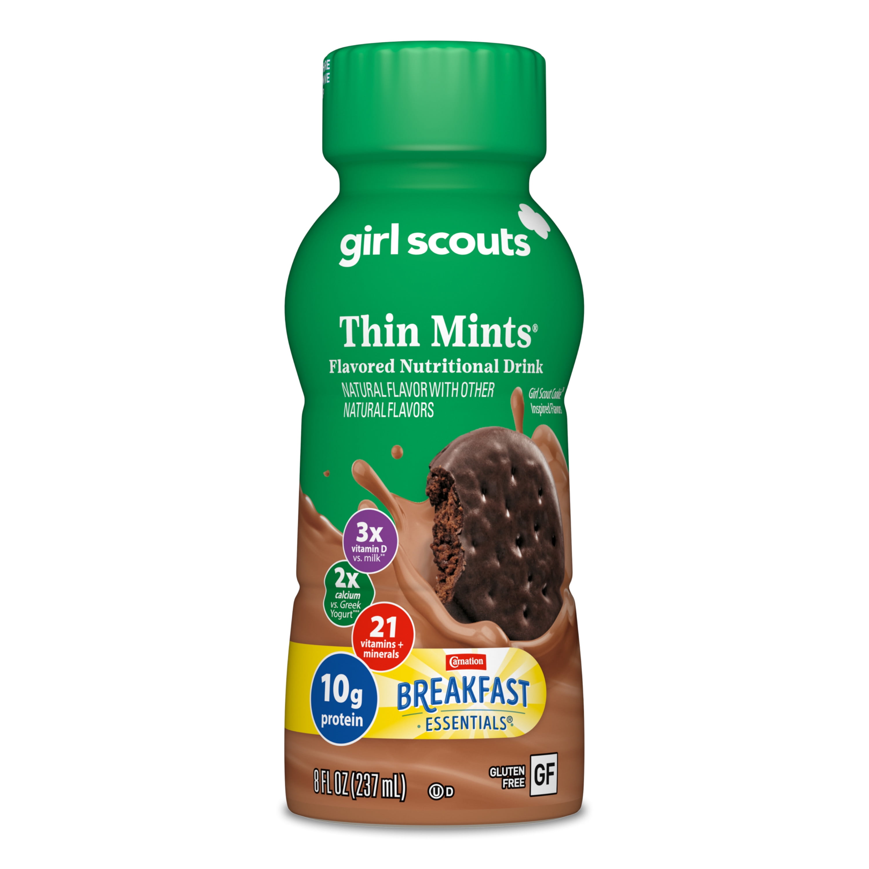 Carnation Breakfast Essentials® Girl Scouts Thin Mints® Flavored Nutritional Drink, 6 - 8 fl oz Bottles