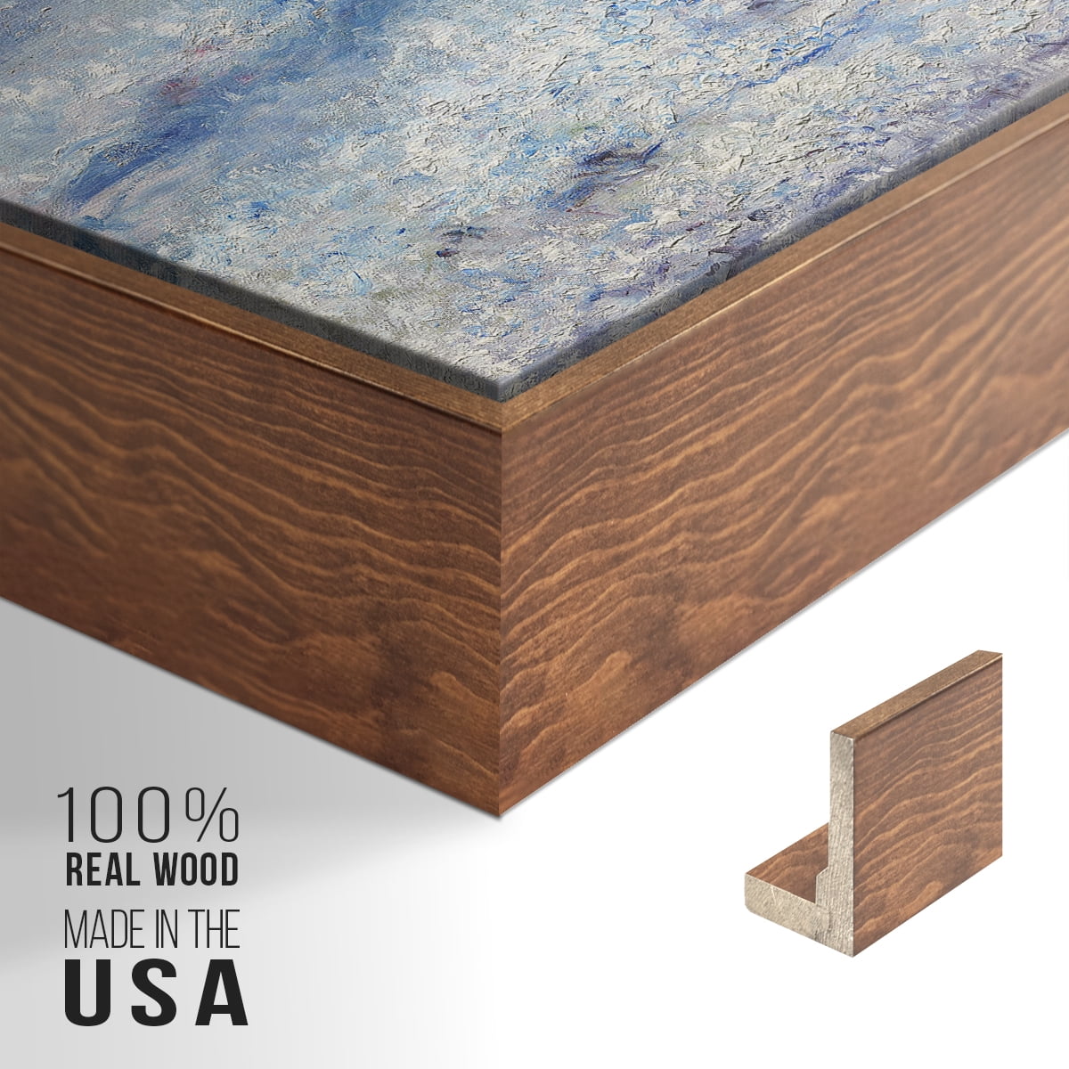 Vintage Landscape-CXIX By Wexford Home Framed in Walnut Wood Gallery Wrapped Canvas 27 in. x 41 in.