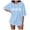 Sky Blue, variant on Oversized T Shirts for Women Flower Graphic Short Sleeve Crew Neck Tees Tops Casual Loose Fit Lightweight Y2k Streetwear Purple S