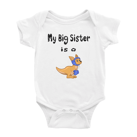 

My Big Sister Is A kangaroo Cute Baby Clothing Bodysuits Boy Girl