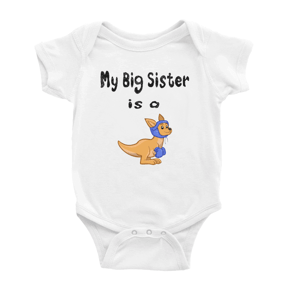 My Big Sister Is A kangaroo Cute Baby Clothing Bodysuits Boy Girl