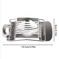 thumbnail image 3 of Egg Slicer Stainless Steel Egg Slicer For Hard Boiled Eggs Accurately Slices Hard Boiled Eggs Fruits And Vegetables Easy To Clean And Store Egg Slicer, 3 of 8