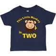 thumbnail image 3 of Inktastic Little Monkey 2nd Birthday Boy Boys Toddler T-Shirt, 3 of 5