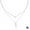 Silvery, variant on Personality Fashion 2 Layer Wear Water Drop Shape Pendant Necklace FAST M4K1