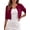 Wine Red, variant on Anygrew Women's Lightweight Cardigan 3/4 Sleeves Open Front Cropped Cardigan Casual Shrugs