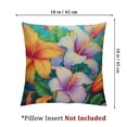 thumbnail image 4 of Ullo0ord Exotic Flowers Set of 2 Decorative Square Flowers Plant Covers with Invisible Zipper Pillows Pillow Covers for Sofa Bedroom Car 24x24in, 4 of 7