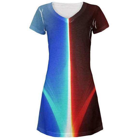 Choose Your Own Path to Destiny All Over Juniors Beach Cover-Up Dress Multi SM