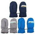 thumbnail image 2 of GILBIN'S Kids Winter Warm Thinsulate And Quilted Breathable Ski Mittens Size 4-6 (Sports Grey Navy Blue), 2 of 2