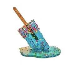 Melting Sculpture Resin Desktop Statue for Art Sculpture Home Decor Sculpture Blue